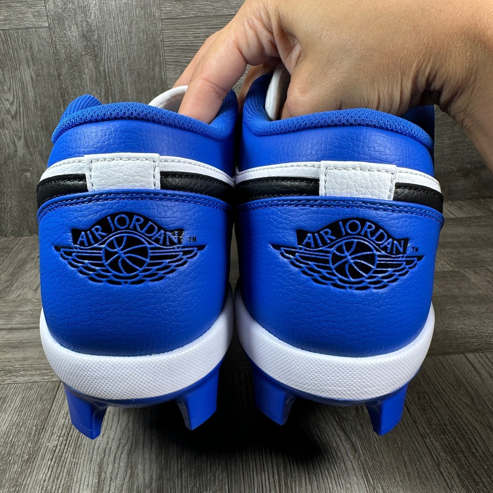 Jordan 1 Low MCS Baseball Cleats Mens 15 Game Royal White Black NEW CJ8524-411 - Picture 6 of 8